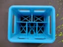 Blue 9V battery crate side view