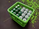 Green AAA battery crate